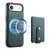 iPhone Air Denior D14 NK Retro Pattern MagSafe Magnetic Card Holder Leather Phone Case - Blue