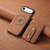 iPhone Air Denior D14 NK Retro Pattern MagSafe Magnetic Card Holder Leather Phone Case - Brown