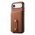 iPhone Air Denior D14 NK Retro Pattern MagSafe Magnetic Card Holder Leather Phone Case - Brown