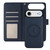 iPhone Air Detachable Litchi Texture Magnetic Side-Patch Vegan Leather Phone Case - Brown Dark Blue