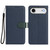 iPhone Air Detachable Litchi Texture Magnetic Side-Patch Vegan Leather Phone Case - Dark Blue Dark Green