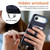 iPhone Air Detachable Magnetic Card Bag Phone Case with Finger Ring Grip & Anti-loss Rope - Blue