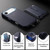 iPhone Air Detachable Magnetic Card Bag Phone Case with Finger Ring Grip & Anti-loss Rope - Blue
