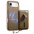 iPhone Air Detachable Magnetic Card Bag Phone Case with Finger Ring Grip & Anti-loss Rope - Khaki