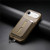 iPhone Air Detachable Magnetic Card Bag Phone Case with Finger Ring Grip & Anti-loss Rope - Khaki