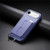 iPhone Air Detachable Magnetic Card Bag Phone Case with Finger Ring Grip & Anti-loss Rope - Lavender