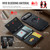 iPhone Air DG.MING M5 Series Zip RFID Multi Card Detachable Leather Phone Case - Black