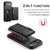 iPhone Air DG.MING M5 Series Zip RFID Multi Card Detachable Leather Phone Case - Black
