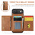 iPhone Air DG.MING M5 Series Zip RFID Multi Card Detachable Leather Phone Case - Brown