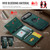 iPhone Air DG.MING M5 Series Zip RFID Multi Card Detachable Leather Phone Case - Green