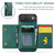 iPhone Air DG.MING M5 Series Zip RFID Multi Card Detachable Leather Phone Case - Green