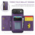 iPhone Air DG.MING M5 Series Zip RFID Multi Card Detachable Leather Phone Case - Purple