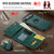iPhone Air DG.MING M6 Series RFID Tri-fold Card Bag Removable Leather Phone Case - Green