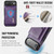 iPhone Air DG.MING M6 Series RFID Tri-fold Card Bag Removable Leather Phone Case - Purple