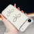 iPhone Air Diamond Glitter Dual Bow-knot Shockproof Phone Case - White