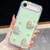 iPhone Air Diamond Glitter Pearl Heart Four-Corner Shockproof Phone Case - Light Green
