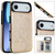 iPhone Air Double Buckle Butterfly Embossing PU Phone Case - Gold