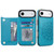 iPhone Air Double Buckle Mandala Leather Wallet Back Cover Phone Case - Blue