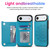 iPhone Air Double Buckle Mandala Leather Wallet Back Cover Phone Case - Blue