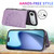 iPhone Air Double Buckle Mandala Leather Wallet Back Cover Phone Case - Purple