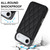 iPhone Air Double Buckle Rhombic PU Leather Phone Case - Black