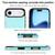 iPhone Air Double Buckle Rhombic PU Leather Phone Case - Blue