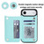 iPhone Air Double Buckle Rhombic PU Leather Phone Case - Blue