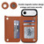 iPhone Air Double Buckle Rhombic PU Leather Phone Case - Brown