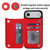 iPhone Air Double Buckle Rhombic PU Leather Phone Case - Red