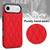 iPhone Air Double Buckle Rhombic PU Leather Phone Case - Red