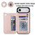 iPhone Air Double Buckle Rhombic PU Leather Phone Case - Rose Gold