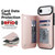iPhone Air Double Buckle Rhombic PU Leather Phone Case - Rose Gold