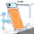 iPhone Air Electroplated Dual Color PC Hybrid TPU Soft Frame MagSafe Phone Case - Orange