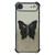 iPhone Air Electroplated Glitter 3D Butterfly Four-corner Shockproof TPU Phone Case - Gradient Black