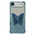 iPhone Air Electroplated Glitter 3D Butterfly Four-corner Shockproof TPU Phone Case - Gradient Blue