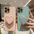 iPhone Air Electroplating Love Heart Holder TPU Phone Case - Pink
