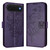 iPhone Air Embossed Butterfly Leather Phone Case - Dark Purple