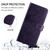 iPhone Air Embossed Butterfly Leather Phone Case - Dark Purple