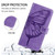iPhone Air Embossed Butterfly Leather Phone Case - Light Purple