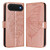 iPhone Air Embossed Butterfly Leather Phone Case - Rose Gold