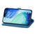 iPhone Air Embossed Flower Zipper Leather Phone Case - Blue