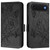 iPhone Air Embossed Rose RFID Anti-theft Leather Phone Case - Black