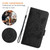 iPhone Air Embossed Rose RFID Anti-theft Leather Phone Case - Black