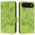 iPhone Air Embossed Rose RFID Anti-theft Leather Phone Case - Green