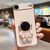 iPhone Air Embrace Stars Electroplating Astronaut Holder Phone Case - Pink