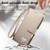 iPhone Air Fantasy Love Heart Zipper Wallet Vegan Leather Phone Case with Strap - Beige