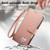 iPhone Air Fantasy Love Heart Zipper Wallet Vegan Leather Phone Case with Strap - Pink