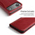 iPhone Air Fierre Shann Cowhide Leather Flip Leather Phone Case - Red