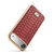 iPhone Air Fierre Shann Python Texture Electroplating PU Phone Case - Red
