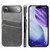 iPhone Air Fierre Shann Retro Oil Wax Texture Card Slots PU Leather Phone Case - Grey